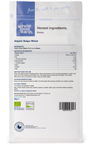 Organic Bulgur Wheat 3kg pouch - back of pack - new packaging
