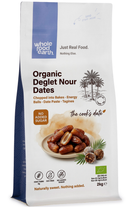 Organic Deglet Nour Dates Pitted 2kg pouch - Whole Food Earth - new packaging