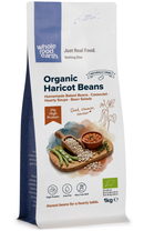 Organic Haricot Beans 1kg pouch - Whole Food Earth - new packaging