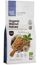 Organic Walnut Halves 2kg pouch - Whole Food Earth - new packaging