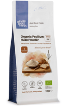 Organic Psyllium Husk Powder 500g pouch - Whole Food Earth - new packaging