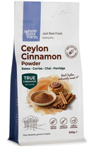 Ceylon Cinnamon Powder (True) 500g pouch - Whole Food Earth - new packaging