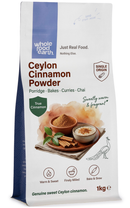 Ceylon Cinnamon Powder (True) 1kg pouch - Whole Food Earth - new packaging