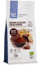 Organic Alkalised Cocoa Powder 500g pouch - Whole Food Earth - new packaging