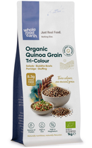 Organic Quinoa Grain (Tri - Colour) 1kg pouch - Whole Food Earth - new packaging