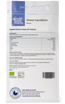 Organic Quinoa Grain (Tri - Colour) 2kg pouch - back of pack - new packaging