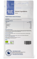 Organic Quinoa Grain (Tri - Colour) 3kg pouch - back of pack - new packaging