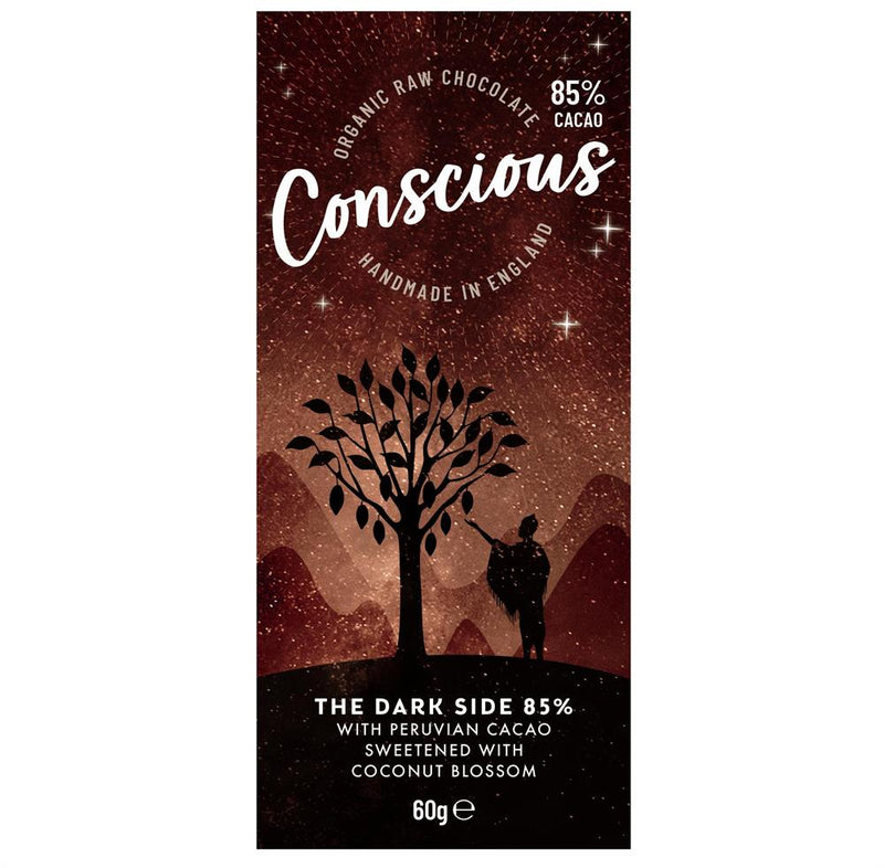 The Dark Side 85% Chocolate Bar - 60g - Conscious Chocolate