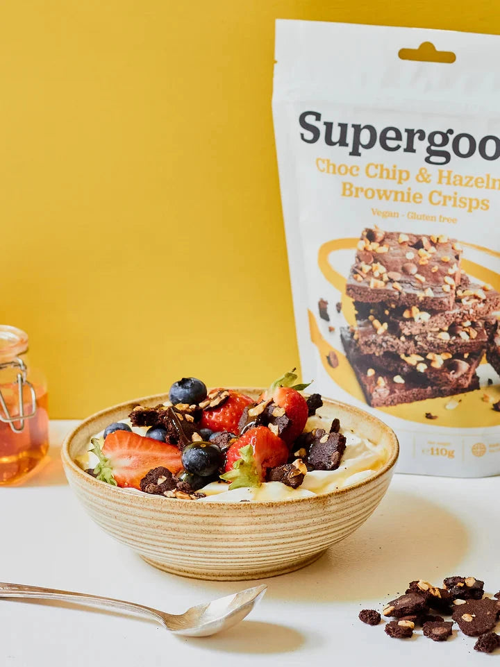 Choc Chip & Hazelnut Brownie Crisps - Supergood - 110g