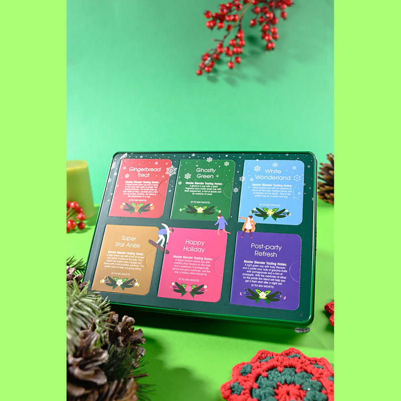 Premium Holiday Collection Green Gift Tin - English Tea Shop - 36 Bags