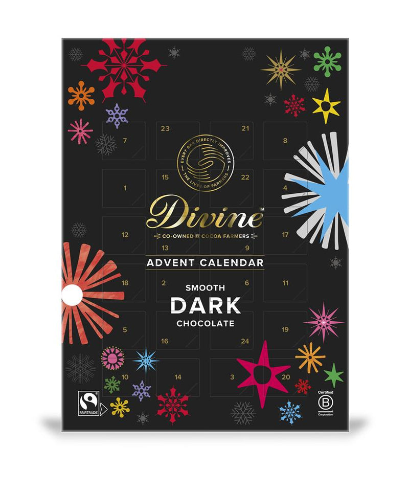 Fairtrade Dark Chocolate Advent Calendar - Divine Chocolate - 85g