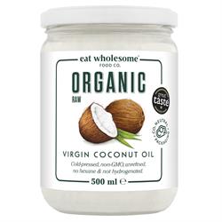 Organic Raw Cold-Pressed Virgin Coconut Oil - Eat Wholesome - 500ml