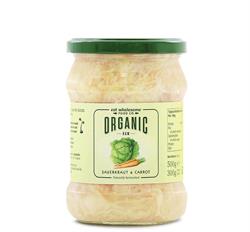 Organic Raw Sauerkraut & Carrot - Eat Wholesome - 500g