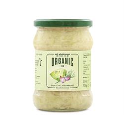 Organic Raw Dill & Garlic Sauerkraut - Eat Wholesome - 500g