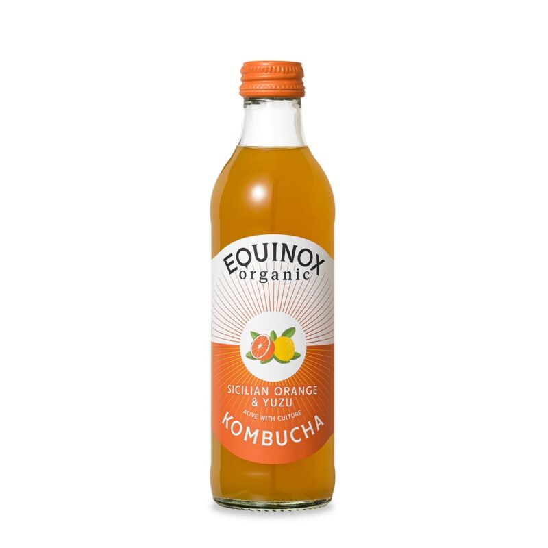 Bottle of Equinox Sicilian Orange Kombucha 275ml