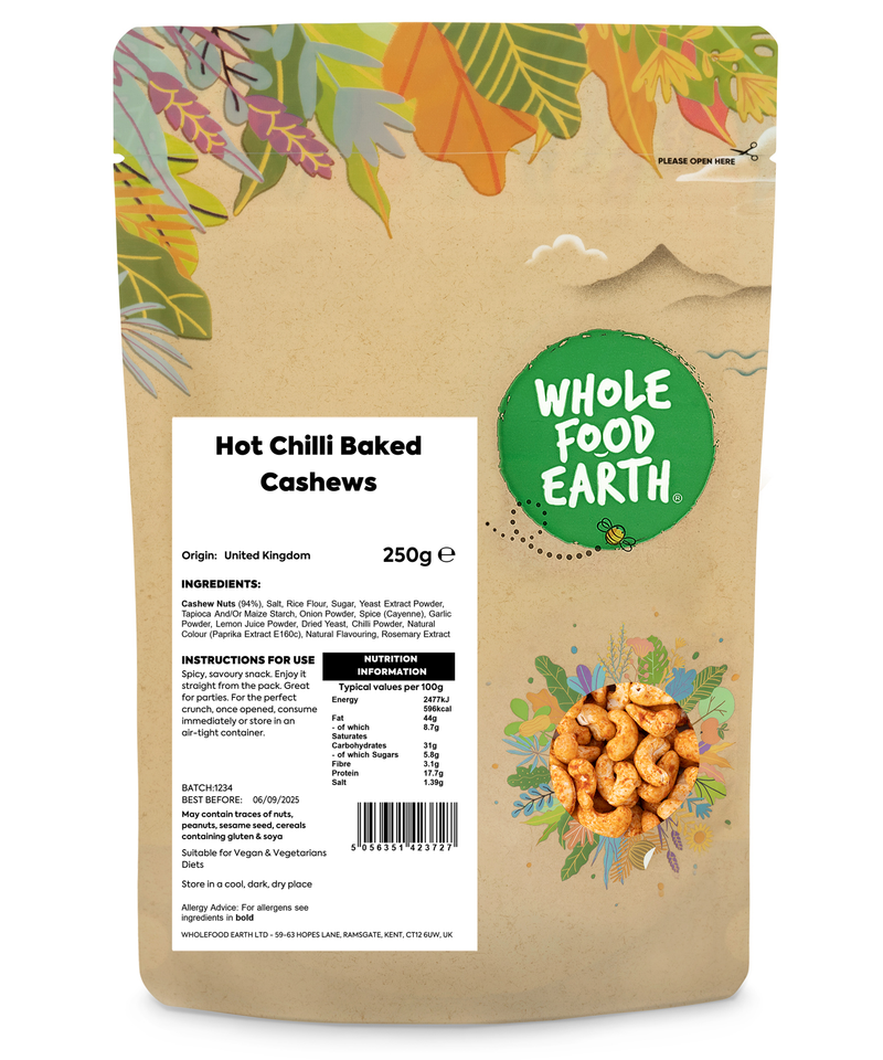 Hot Chilli Baked Cashews