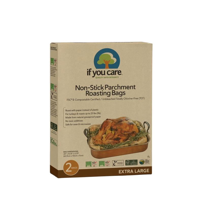 Unbleached Compostable Medium Roasting Bags FSC Certified - If You Care - 6 bags