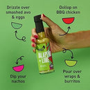 Zesty hot sauce drizzled on tacos and grilled vegetables