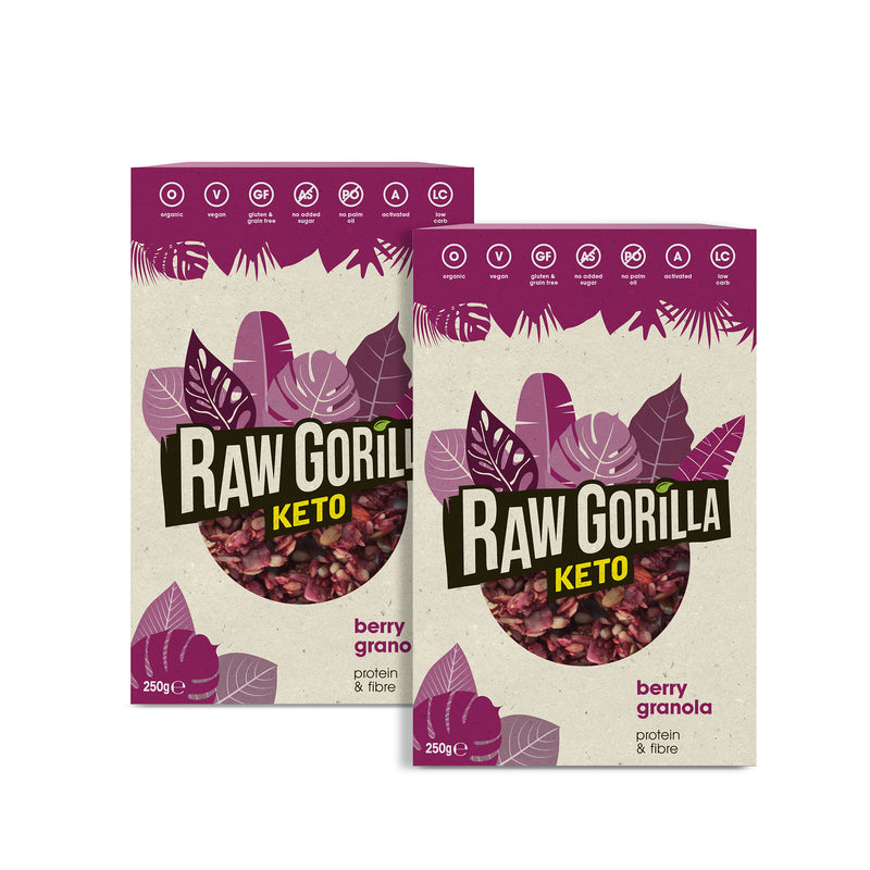 Organic Berry Granola Cereal Keto - 250g - Raw Gorilla