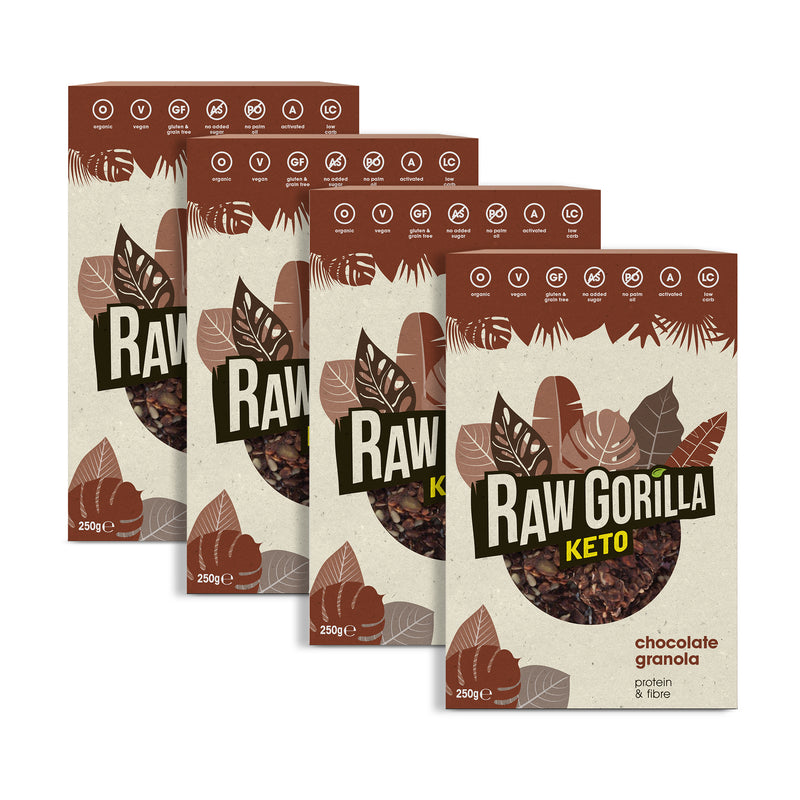 Organic Chocolate Granola Cereal Keto - 250g - Raw Gorilla