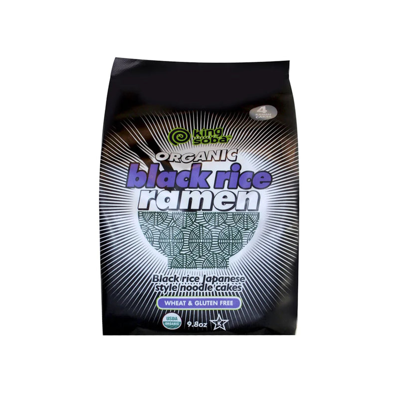 Organic Black Rice Ramen Noodles (4 Pack) - 280g - King Soba