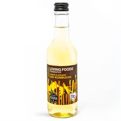 Organic Lemon & Ginger Jun-Kombucha - Loving Foods - 330ml