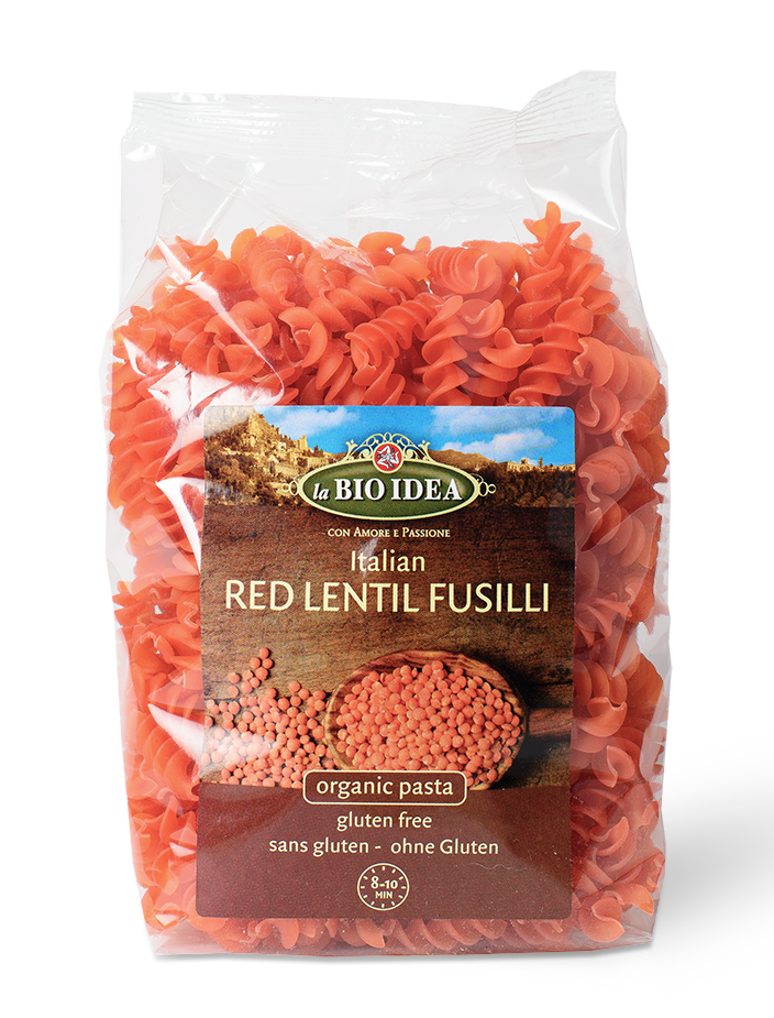Organic Gluten Free Red Lentil Fusilli - 250g - La Bio Idea