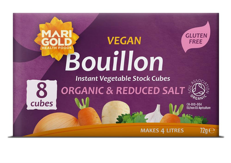 Organic Reduced Salt Vegan Stock Cubes - 8pk - Marigold
