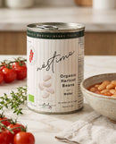 Nóstimo Organic Haricot Beans 400g can — serving suggestion