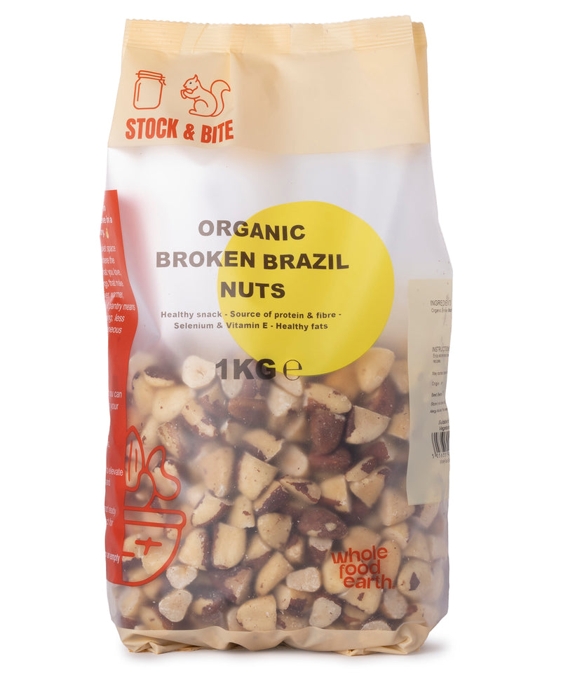 Organic Broken Brazil Nuts - Stock & Bite - 1kg