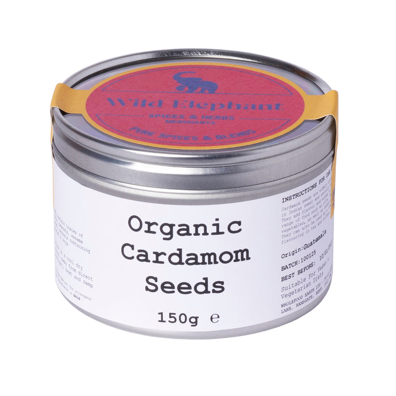 Organic Cardamom Seeds - Wild Elephant - 150g