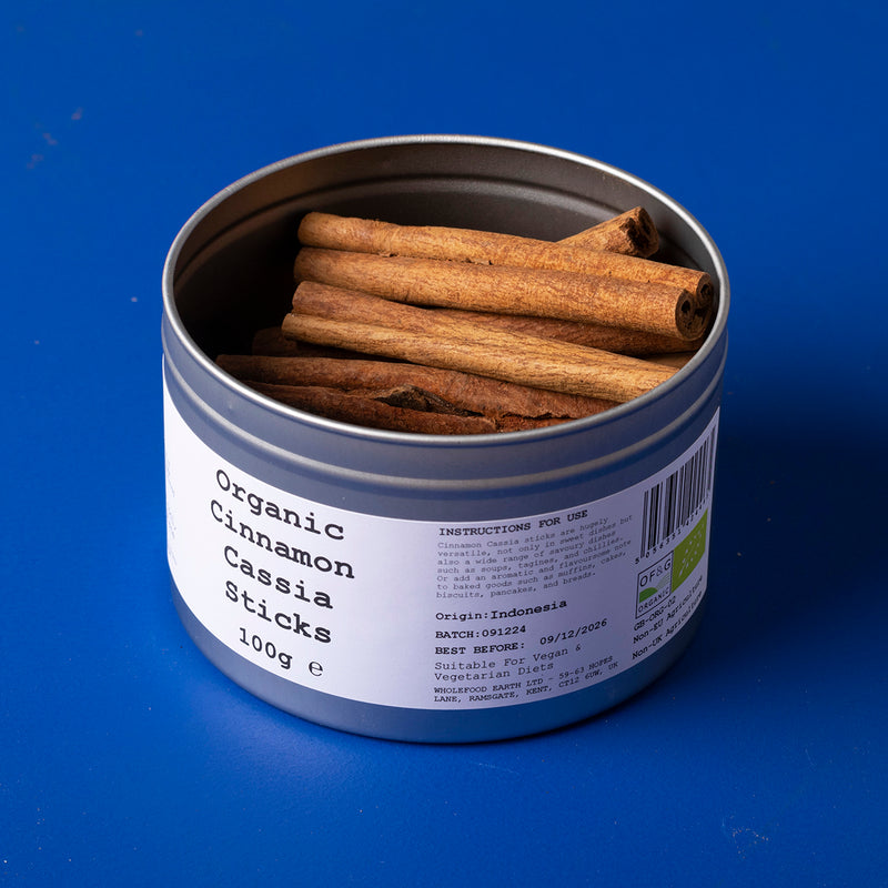 Organic Cinnamon Cassia Sticks - Wild Elephant - 100g