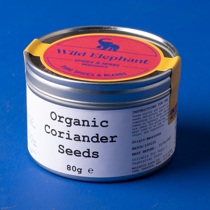 Organic Coriander Seeds - Wild Elephant - 80g