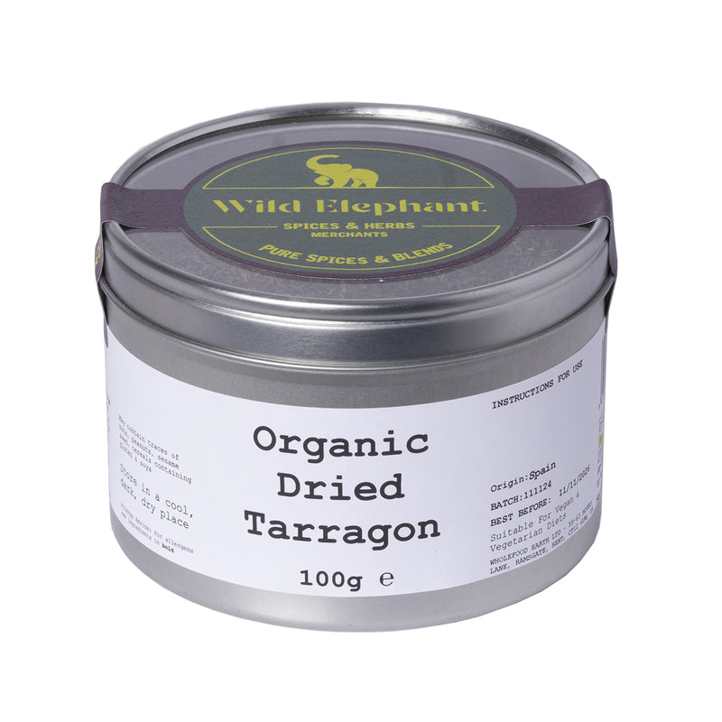 Organic Dried Tarragon - Wild Elephant - 100g