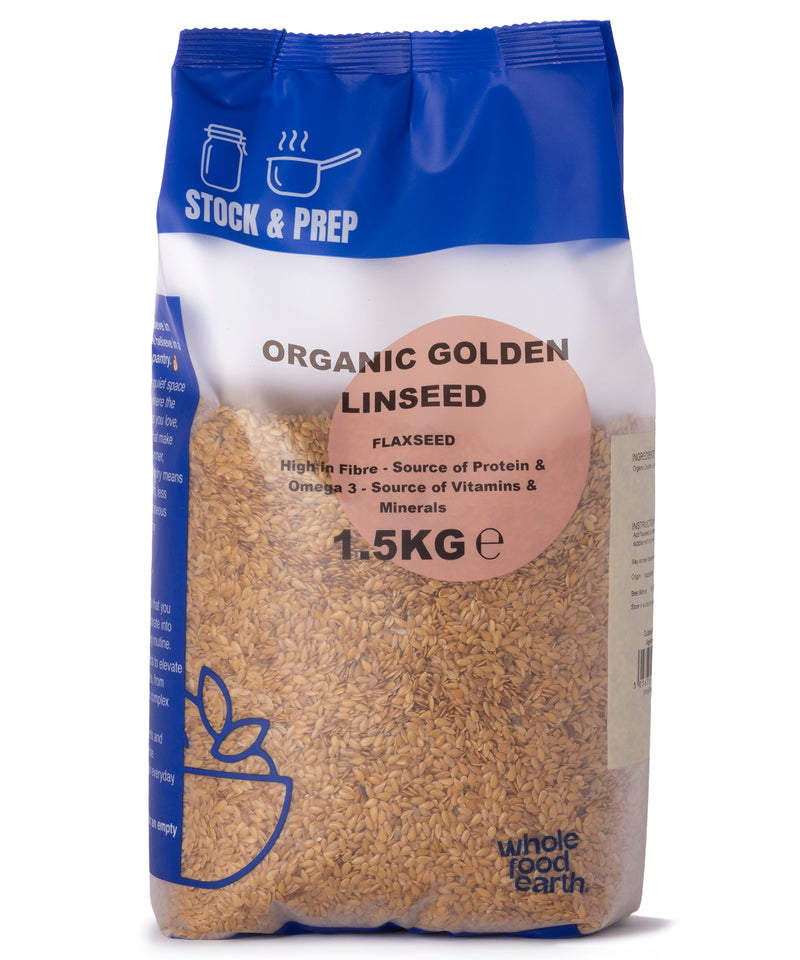 Organic Golden Linseed/Flaxseed - Stock & Prep - 1.5kg