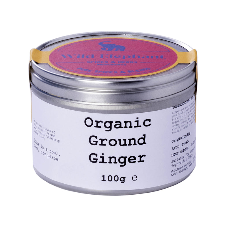 Organic Ground Ginger - Wild Elephant - 100g