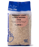 Riz brun long grain biologique - Bouillon et préparation - 1,5 kg