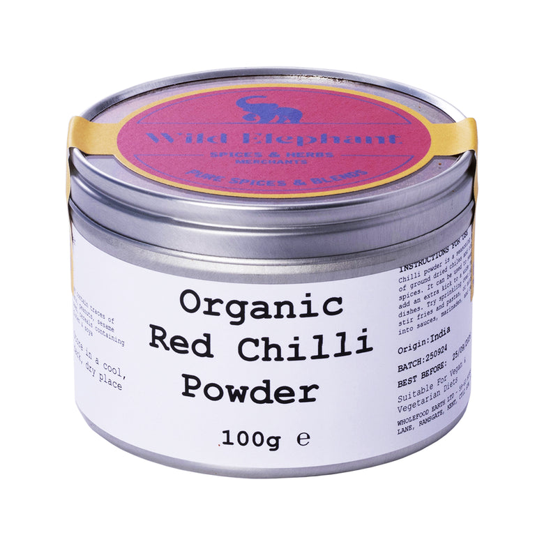 Organic Red Chilli Powder - Wild Elephant - 100g