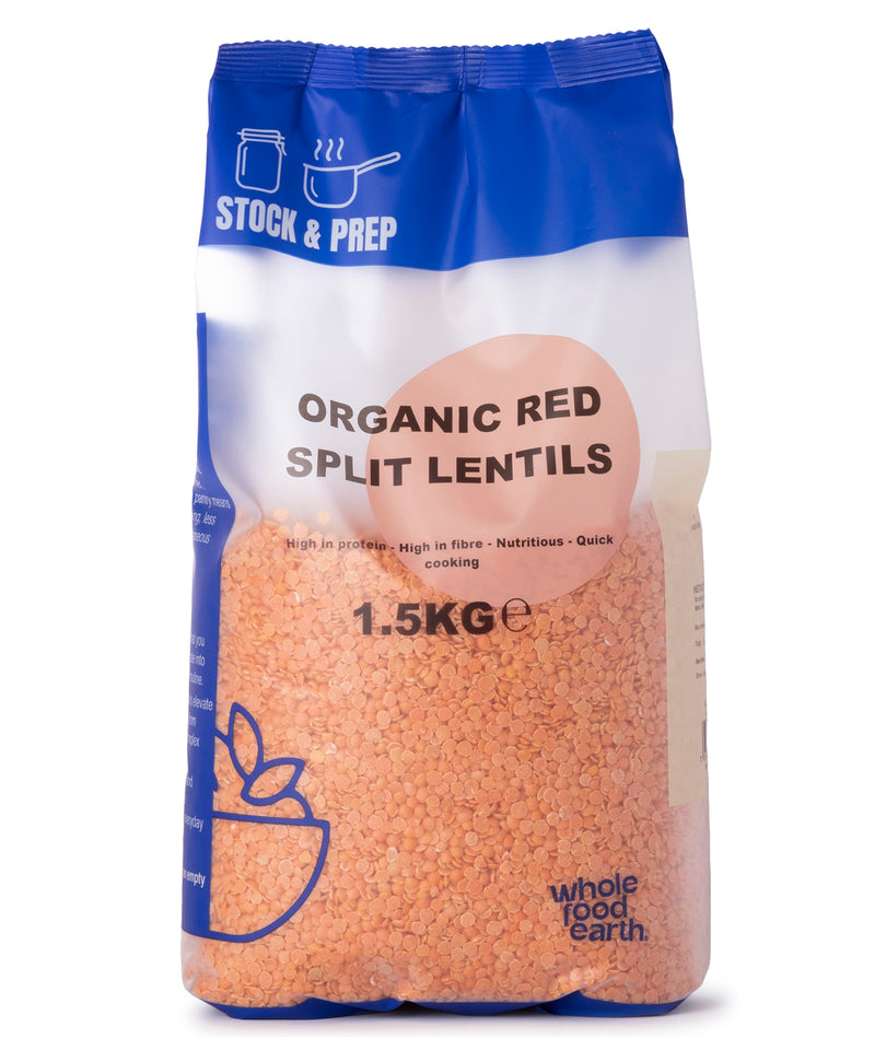 Organic Red Split Lentils - Stock & Prep - 1.5kg