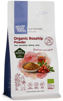 Whole Food Earth organic rosehip powder 250g pouch, front of pack