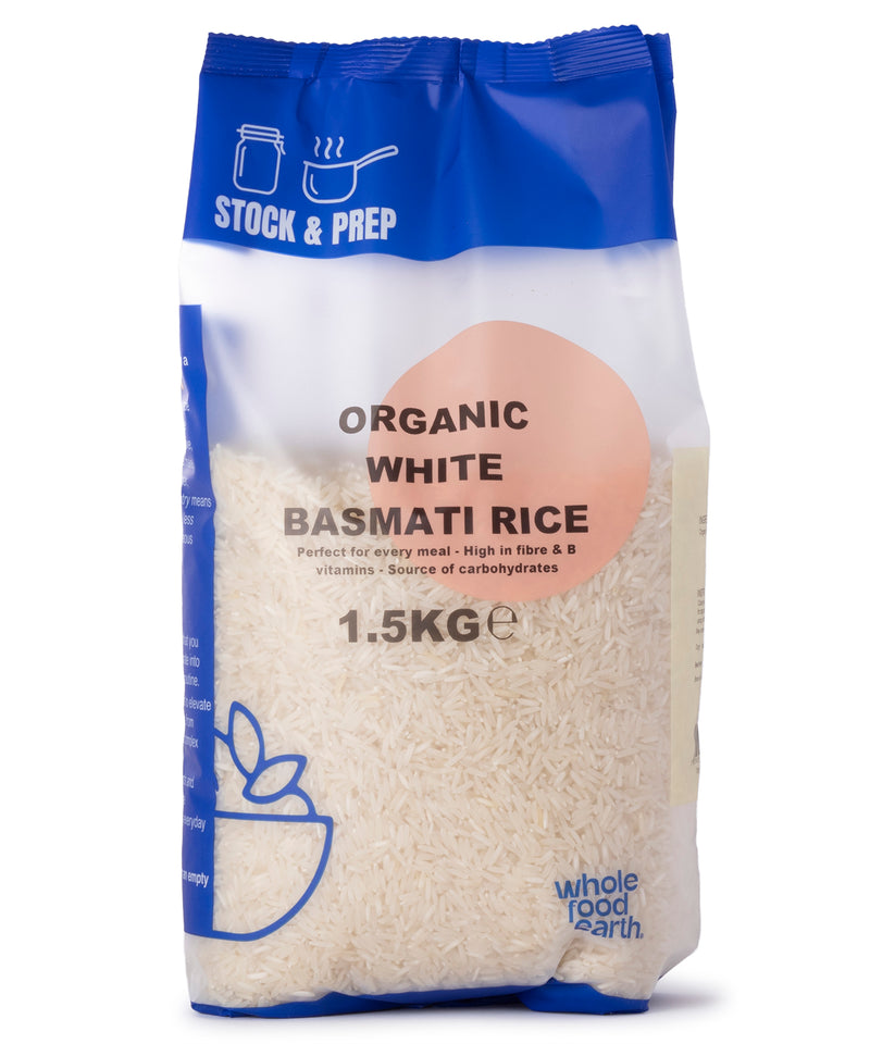 Organic White Basmati Rice - Stock & Prep - 1.5kg