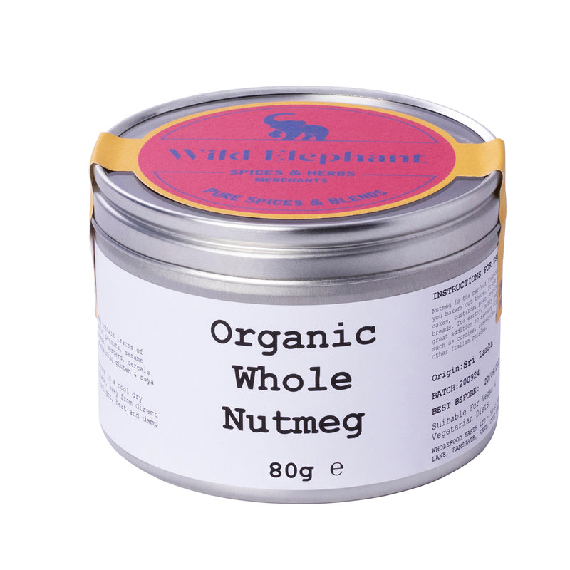 Organic Whole Nutmeg - Wild Elephant - 80g