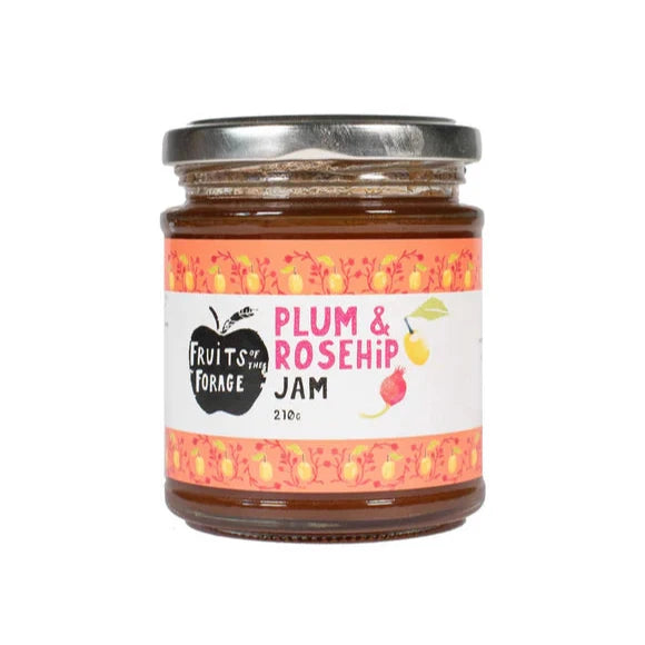 Plum Jam with Wild Rosehips - Fruits of the Forage - 210g