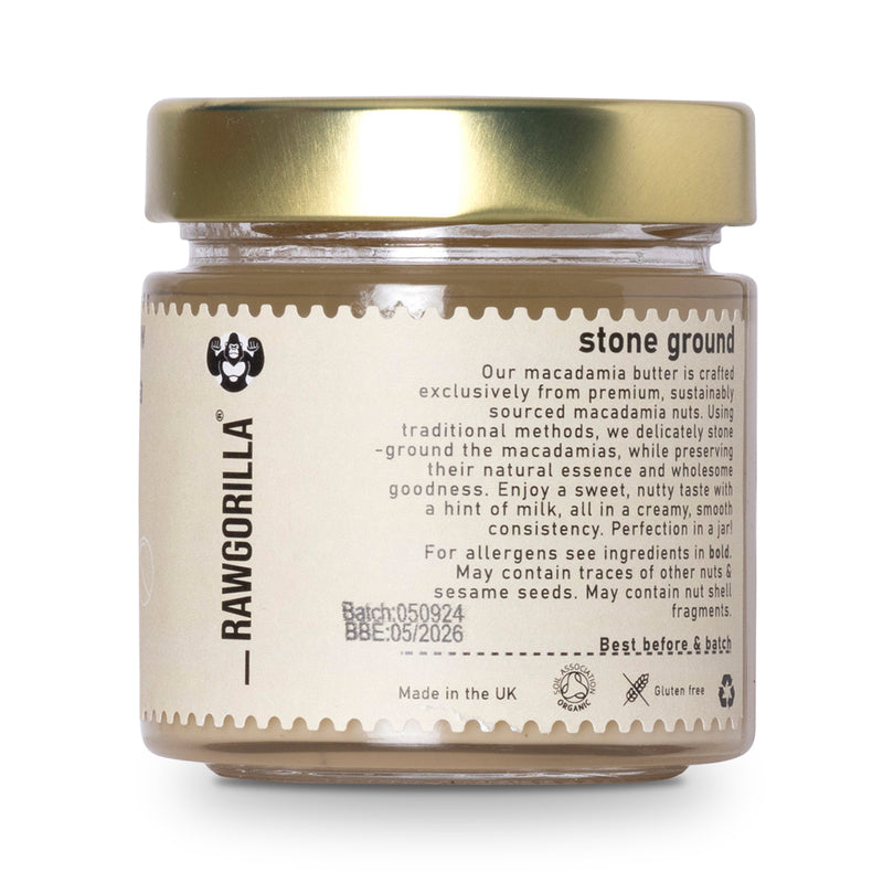 Organic Raw Macadamia Butter - RAWGORILLA