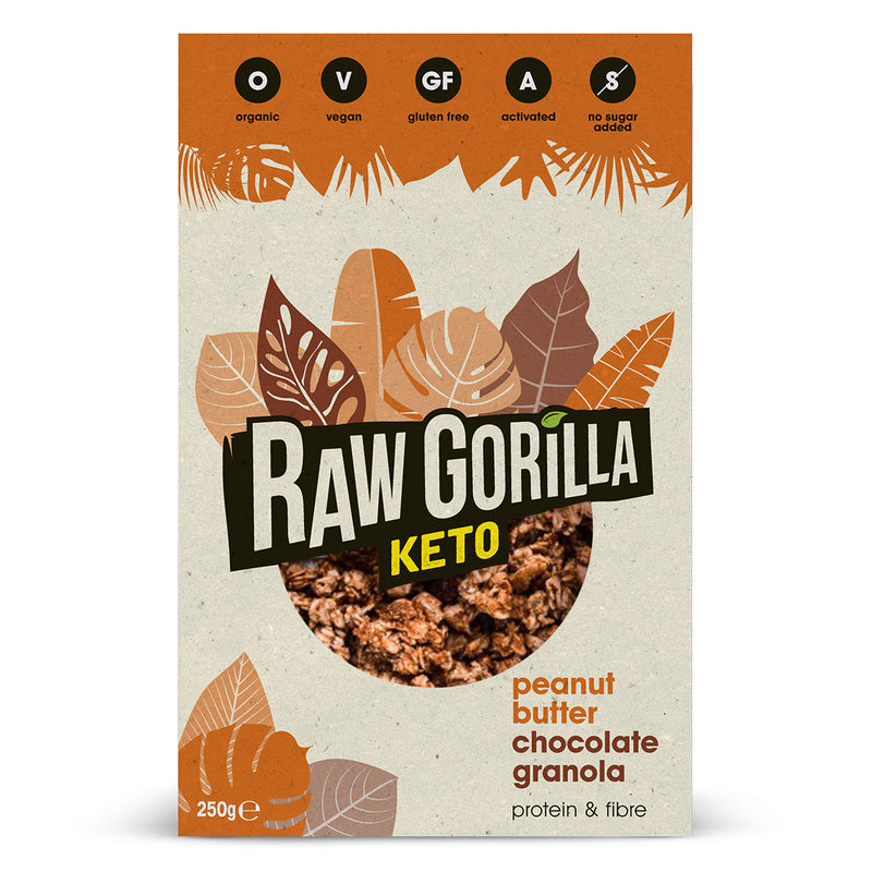 Keto Peanut Butter Chocolate Granola - 250g - Raw Gorilla
