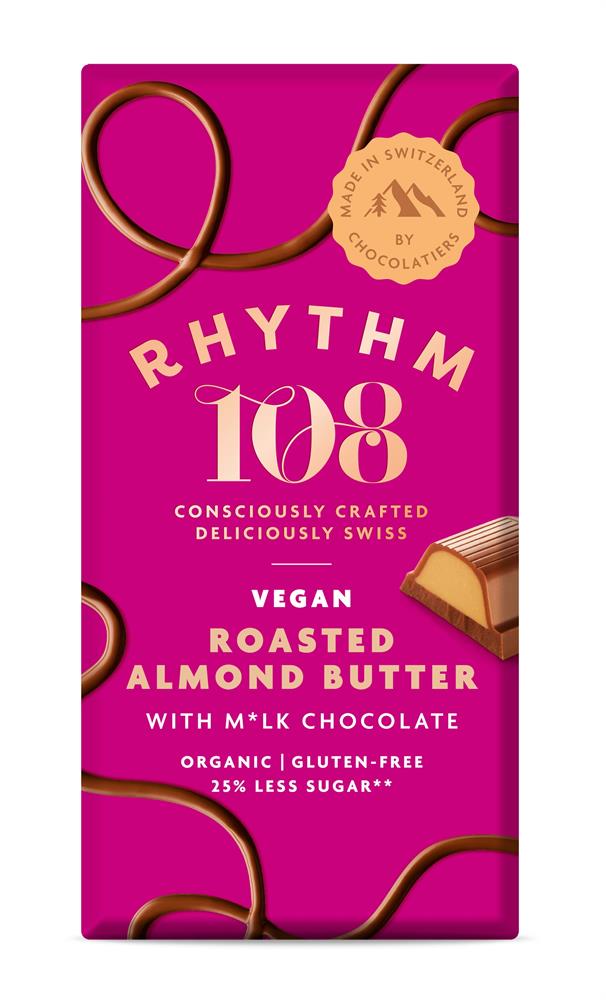 Swiss Almond Roasted Butter Bar with M'lk Chocolate - 100g - Rhythm 108