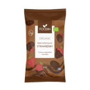 Fraises enrobées de chocolat cru bio - Foodin - 50 g 