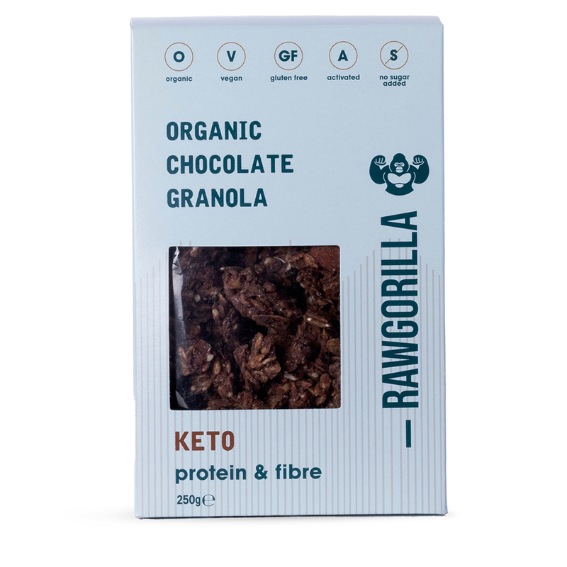 Organic Chocolate Granola Cereal Keto - 250g - Raw Gorilla