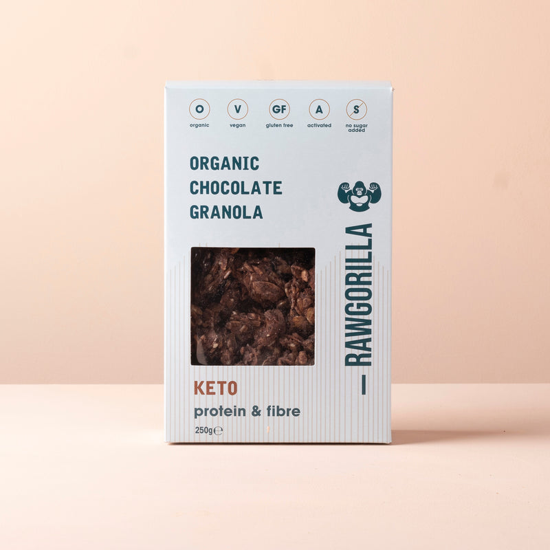 Organic Chocolate Granola Cereal Keto - 250g - Raw Gorilla