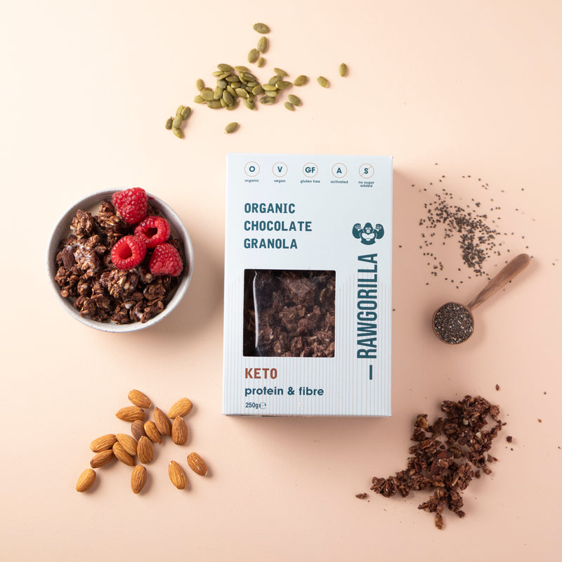 Organic Chocolate Granola Cereal Keto - 250g - RAWGORILLA